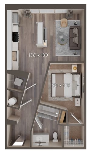 Floor Plan  UNIT A3 at Tiffany Flats, Columbus