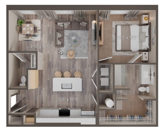 Floor Plan  UNIT A4 at Tiffany Flats, Ohio, 43231