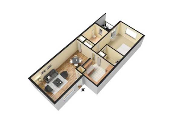 Floor Plan  One Bedroom