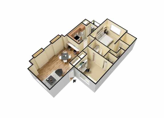 Floor Plan  Large Two Bedroom