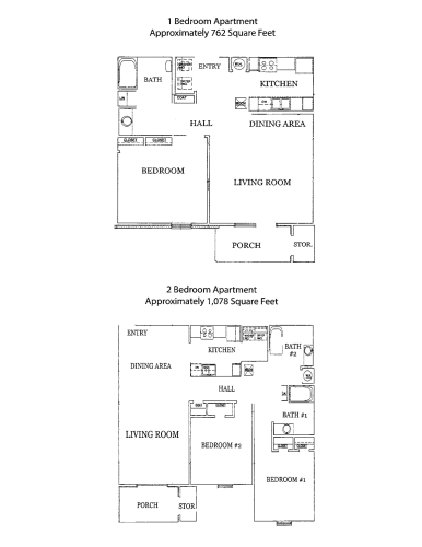 Floor Plan  1 Bedroom/ 1 Bathroom