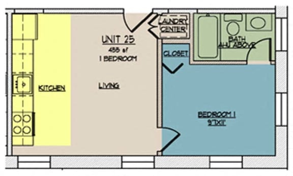 Floor Plan  The Lofts at One Eleven 325