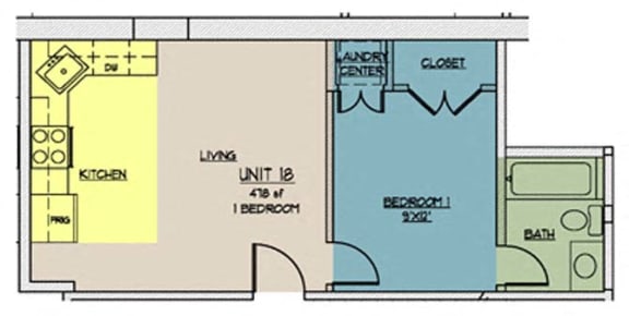 Floor Plan  The Lofts at One Eleven 218
