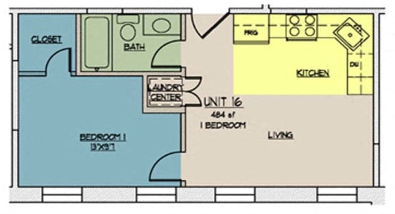 Floor Plan  The Lofts at One Eleven 216