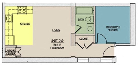 Floor Plan  The Lofts at One Eleven 220