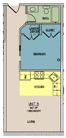 Floor Plan  The Lofts at One Eleven 105