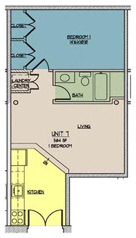 Floor Plan  The Lofts at One Eleven 107