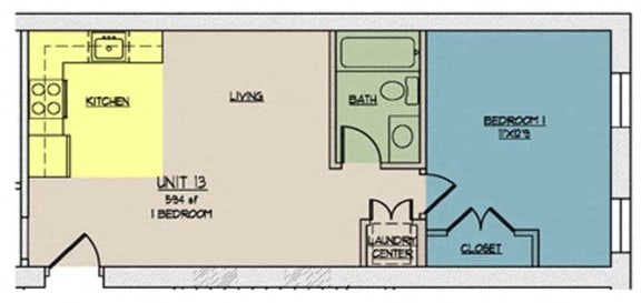 Floor Plan  The Lofts at One Eleven 213