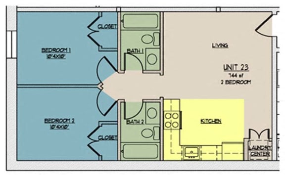 Floor Plan  The Lofts at One Eleven 223