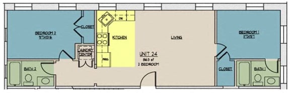 Floor Plan  The Lofts at One Eleven 324