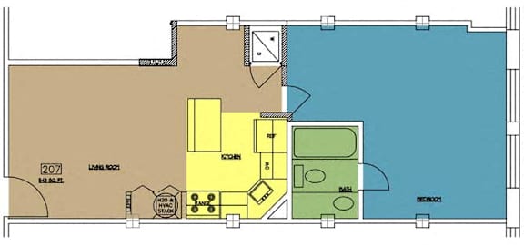 Floor Plan  The Lofts at Shockoe Slip 207