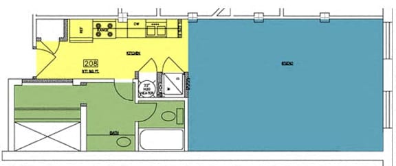 Floor Plan  The Lofts at Shockoe Slip 208