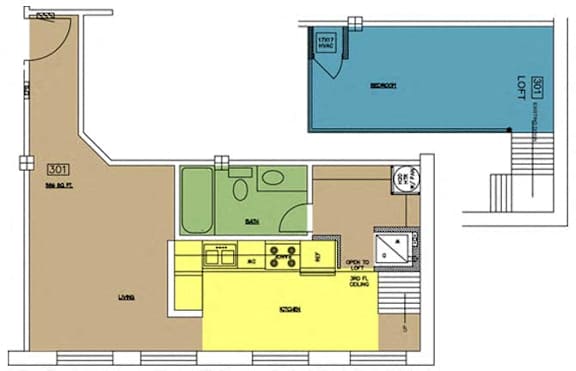 Floor Plan  The Lofts at Shockoe Slip 301