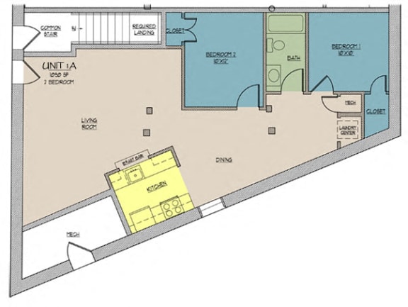 Floor Plan  Seventy Five Place, 1A