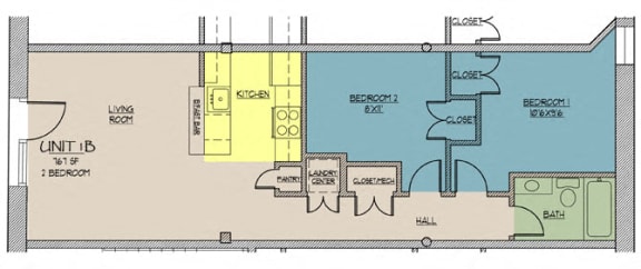 Floor Plan  Seventy Five Place, 1B