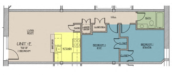 Floor Plan  Seventy Five Place, 1E