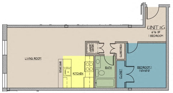Floor Plan  Seventy Five Place, 2G