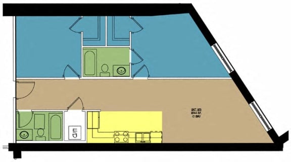 Floor Plan  Lofts at East Point 103