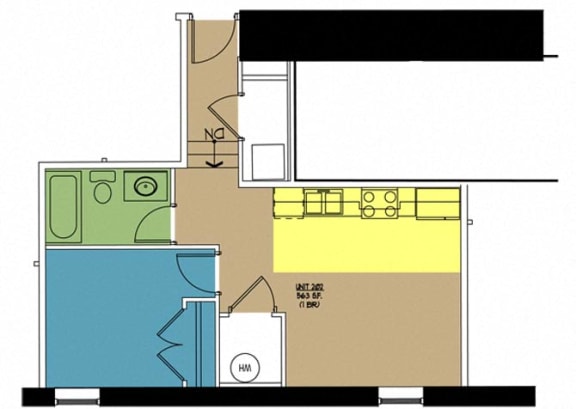 Floor Plan  Lofts at East Point 202