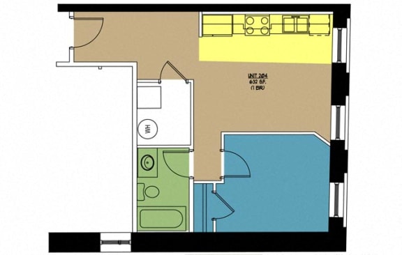 Floor Plan  Lofts at East Point 204