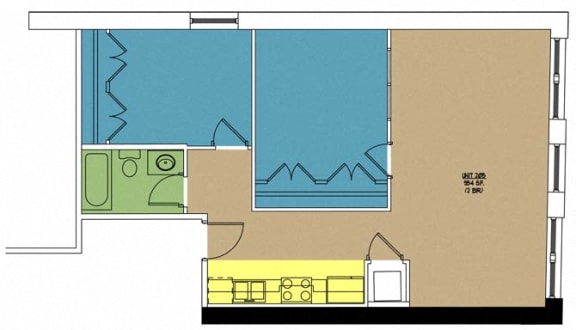 Floor Plan  Lofts at East Point 205