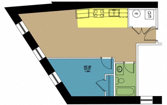 Floor Plan  Lofts at East Point, 301