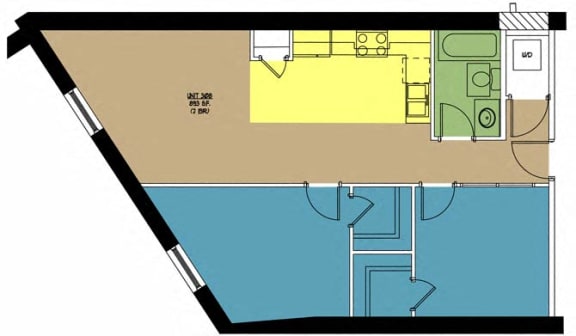 Floor Plan  Lofts at East Point, 308