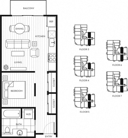 Floor Plan  Open 1x1 A