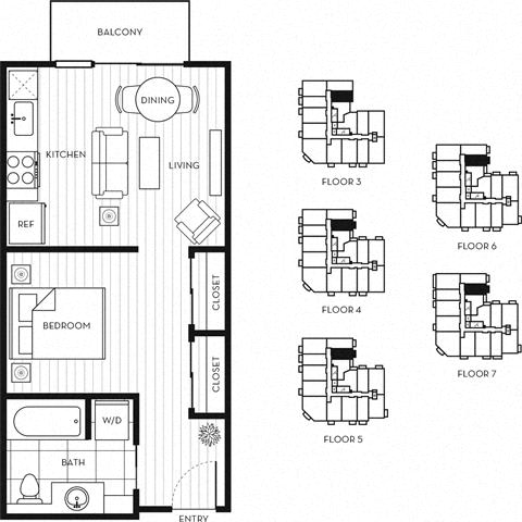Floor Plan  Open 1x1 B