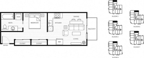 Floor Plan  Open 1x1 C