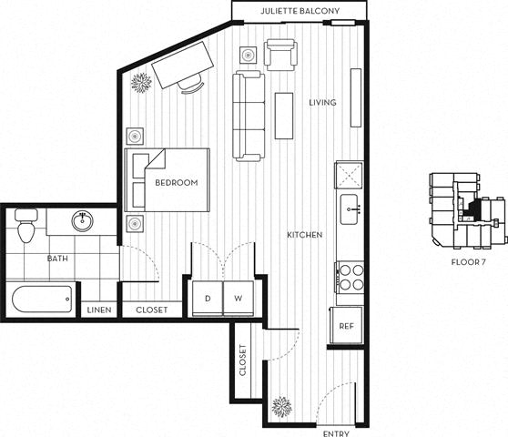 Floor Plan  Studio A - Type A