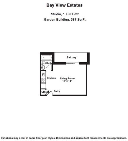 Floor Plan  Studio - Garden