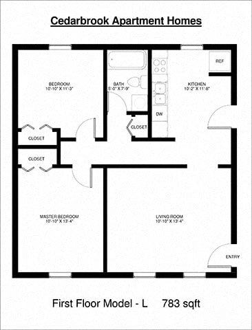 Floor Plan  2 Bedroom Garden