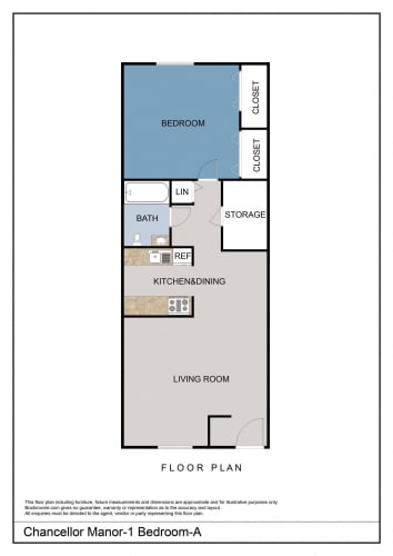 Floor Plan  1 Bedroom