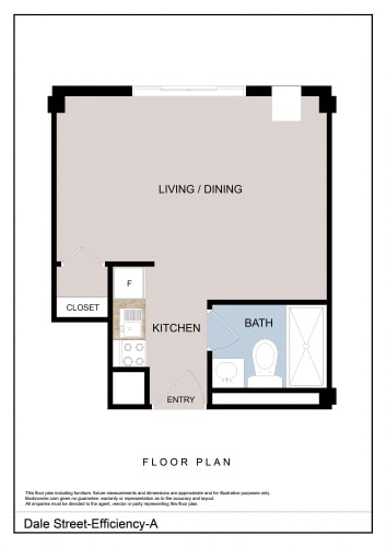 Floor Plan  Efficiency/Studio
