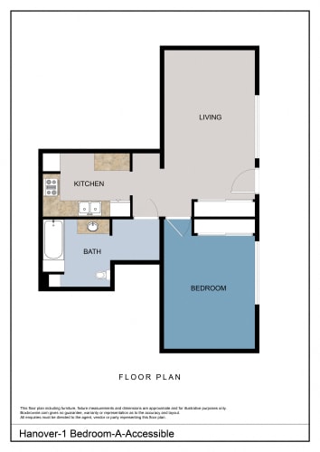 Floor Plan  1 Bedroom