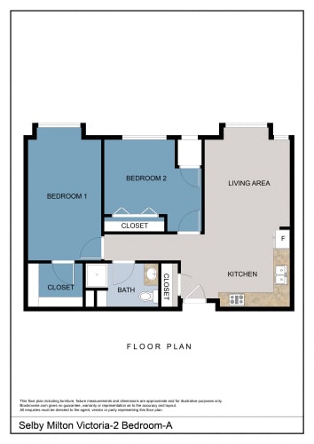 Floor Plan  2 Bedrooms