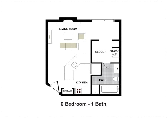 Floor Plan  Studio Apartment