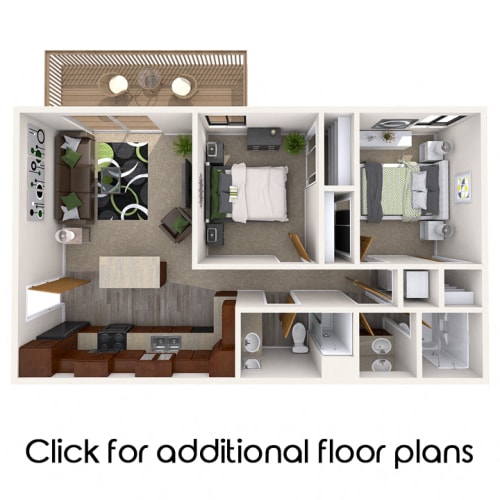 Floor Plan  2 Bed 2 Bath for 2 People (rate per person)