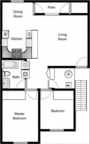 Floor Plan  2X1 A