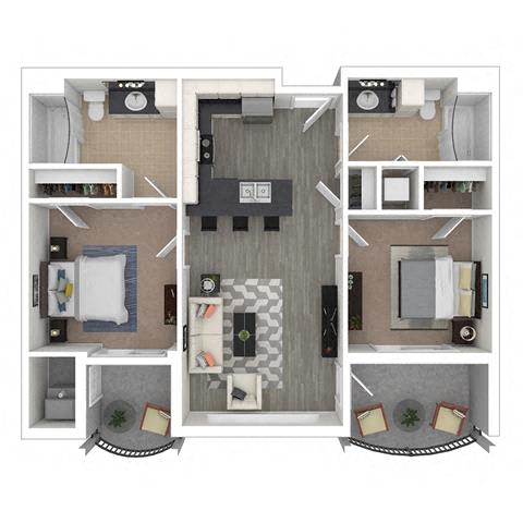 Floor Plan  Ambassador Floor Plan at Studio One Apartments, Michigan, 48201