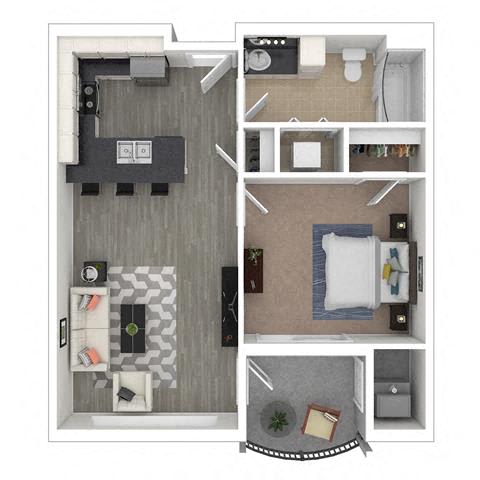 Floor Plan  Cranbrook Floor Plan at Studio One Apartments, Detroit