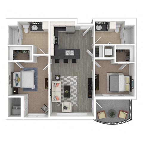 Floor Plan  Heritage Floor Plan at Studio One Apartments, Michigan