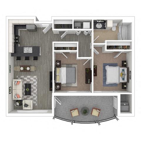 Floor Plan  Wayne Floor Plan at Studio One Apartments, Detroit, MI