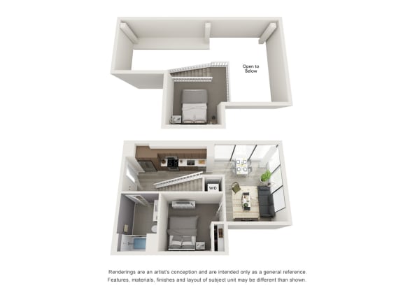 Floor Plan  4th and J San Diego, CA S10 Combined Floor Plan 782 SF