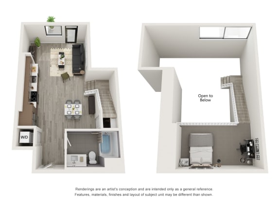 Floor Plan  4th and J San Diego, CA S7 Combined Floor Plan 723 SF
