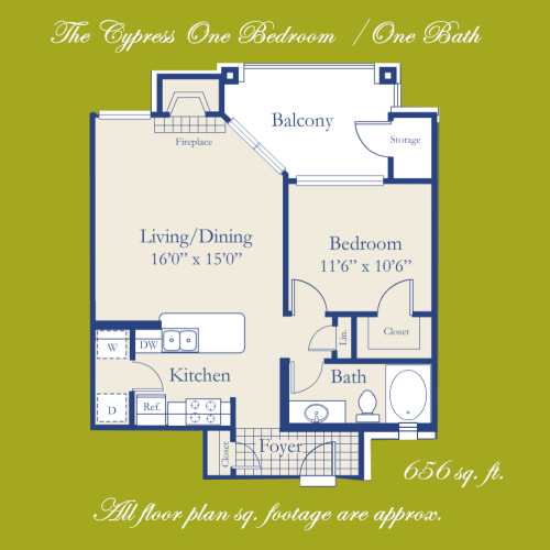 Floor Plan  A1 "The Cypress" *All Inclusive*