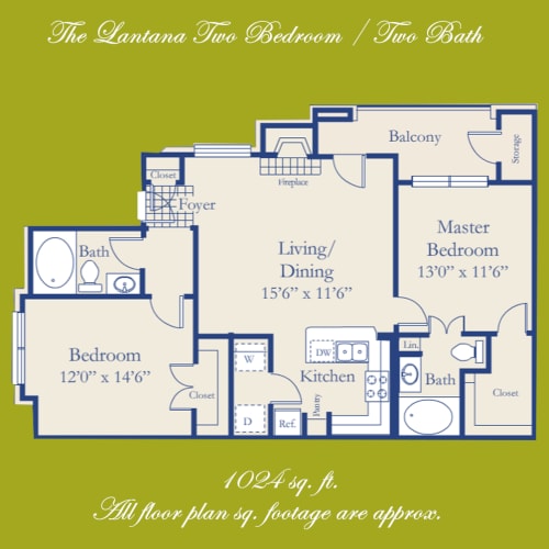 Floor Plan  B1 "The Lantana" *All Inclusive*