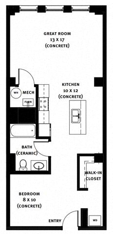 Floor Plan  205 Floor Plan at Market Square Place, Pittsburgh, 15222