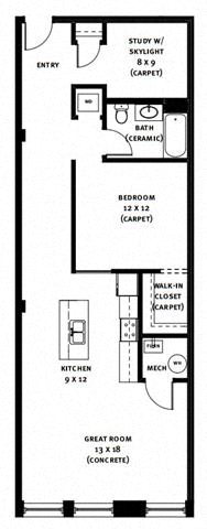 Floor Plan  315 Floor Plan at Market Square Place, Pittsburgh, 15222
